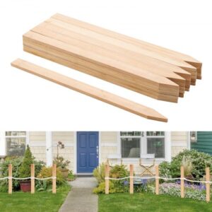VEVOR Postes de Madera para Valla de Jardín, 25 Piezas, Postes de Madera de 12,7 x 38,1 x 609,6 mm con Púas, Estacas de Señalización para Cercas de Sedimentos, Límites de Patios y Líneas de Base