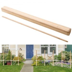 VEVOR Postes de Madera para Valla de Jardín, 25 Piezas, Postes de Madera de 17,53 x 12,7 x 1219,2 mm con Púas, Postes de Señalización para Cercas de Sedimentos, Límites de Patios y Líneas de Base