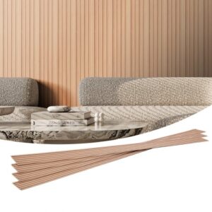 VEVOR Paneles Acústicos de Listones de Madera, con Acento WPC para Paredes Interiores Modernas, para una Decoración Elegante y Reducción de Ruido, Madera de Fresno, 2450 x 166 x 9 mm, 8 Unidades