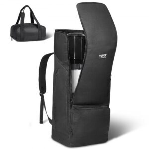 VEVOR Estuche para Telescopio de 760 x 330 x 260 mm, Bolsa para Guardar Telescopios con Correa de Seguridad, Bolsillos y Cómodas Correas Bolsillo para el Hombro para Tubo Óptico y Trípode, Negro