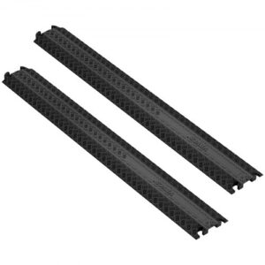 VEVOR Rampa de Protección de Cables 3 Piezas 100 x 13 x 2 cm Capacidad de Carga de 907 kg Pasacables de Suelo Robusta Canal de 4 x 1,3 cm para Hogar, Interior, Exterior, Oficina, Almacén, Escuela