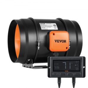 VEVOR Ventilador Extractor de Conducto Extractor en Línea con Ventilador en Silencio 68 W Motor de Cobre Ventilador de Extracción Velocidad Variable 3000 RPM para Salas de Estar Cocinas Sótanos