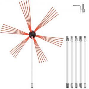 VEVOR Kit de Deshollinamiento Limpieza de Chimenea 6,1 m Sooteater Kit de Limpieza de Chimenea Esta Herramienta Integral para Dividir Tuercas Perfecta para Varios Campos Como La Industria Mecánica