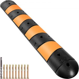 VEVOR Rampa de Protección de Cable 1 Pieza de 2 Canales Pasacables de Suelo 3 x 4 cm Protector de Cables de Caucho Capacidad de Carga de 9980 kg para Garajes, Caminos, Entradas de Vehículos