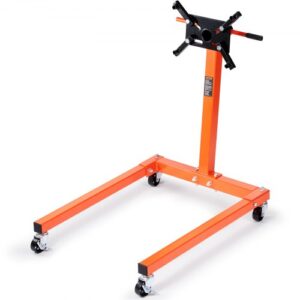 VEVOR Elevador de Motor de Taller 590kg Móvil y Bloqueable Elevador de Motor Giratorio 360° Soporte de Motor 6 Puntos de Anclaje Ajustables en Inclinación para Trabajos en Motores Desmontados Mecánico