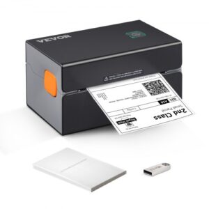 VEVOR Impresora de Etiquetas de Envío Alta Velocidad USB/BT Impresora Térmica de Etiqueta 4x6 300DPI Creador de Etiquetas de Escritorio Compatible con Amazon eBay Shopify PayPal Etsy para Windows Mac