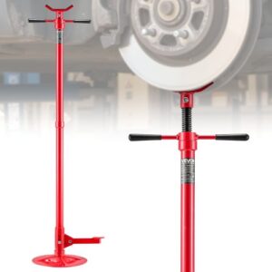 VEVOR Soporte de Elevación Inferior Capacidad de 750 kg, Soporte para Debajo del Polipasto Elevación de 132-203,2 cm, Manija Giratoria Montado en Cojinete, con Pedal, para Tareas de Reparación