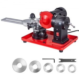 VEVOR Afiladora de Hojas de Sierra Circular 370 W 2890 RPM con Muela de 125 mm y 6 Centradores Afilador de Hojas de Sierra Circular para Hojas de 80 a 700 mm Ajuste de Ángulo para Carpintería Taller