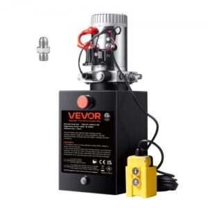 VEVOR Bomba Hidráulica DC 12 V 19 L Unidad Hidráulica de Acción Única Flujo de Aceite 3,44 L/min Presión Máxima de Descarga 22 MPa para Volquete, Plataforma Elevadora, Remolque, Elevación y Descarga