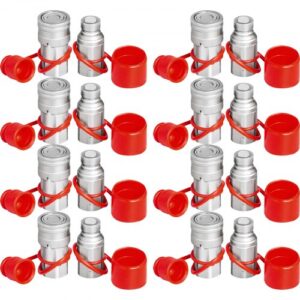 VEVOR Acoplamiento hidráulico Acoplamiento rápido hidráulico Cuerpo de 1/2" Acoplamiento hidráulico 1/2" NPT Acoplamiento hidráulico Acoplamiento rápido 8 pares Acoplamiento rápido hidráulico 27,6 MPa