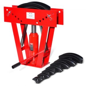 VEVOR Dobladora de Tubos Hidráulica 13-76 mm Dobladora de Tubos de Cobre Carga de 16 T con 8 Troqueles Herramienta para Doblar Rodillos Ajustable de 90°-180° para Doblar Varios Tipos de Metales