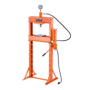 VEVOR Prensa Hidráulica de Taller, con Marco en H de 20 T con Placa de Prensa, para Piso de Garaje Estable con Soporte Triangular, Apta para Doblar, Enderezar y Estampar, 770 x 596 x 1770 mm