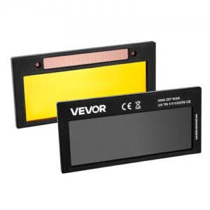 VEVOR Lente de Soldadura de Oscurecimiento Automático de 108 x 51 mm, Tono 10, Color Verdadero, con Sensores de Arco Dobles, Compatible con la Mayoría de Cascos de Soldadura para TIG, MIG, ARC