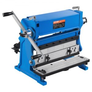 VEVOR Máquina Dobladora de Chapa Metálica 12" Máquina Combinada de Freno y Rodillo de Cizalla Plegadora de Tijera con Ángulo Máximo de Curvatura 90° Máquina de Corte y Rodillo para Doblar Enrollar