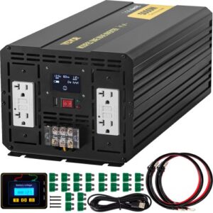 VEVOR Inversor de Corriente de Onda Sinusoidal Modificada 5000 W, CC12V a CA110V