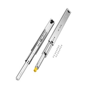 VEVOR 1 Par de Correderas para Cajones de Extensión Completa, Capacidad Carga 113,4 kg, Rodamiento de Bolas con Riel Deslizante para Cajones de Montaje Lateral con Bloqueo, 450 x 53 x 19,5 mm