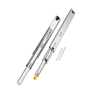 VEVOR 1 Par de Correderas para Cajones de Extensión Completa, Capacidad Carga 113,4 kg, Rodamiento de Bolas con Riel Deslizante para Cajones de Montaje Lateral con Bloqueo, 500 x 53 x 19,5 mm
