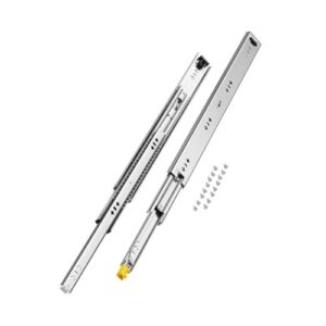 VEVOR 1 Par de Correderas para Cajones de Extensión Completa, Capacidad Carga 113,4 kg, Rodamiento de Bolas con Riel Deslizante para Cajones de Montaje Lateral con Bloqueo, 600 x 53 x 19,5 mm