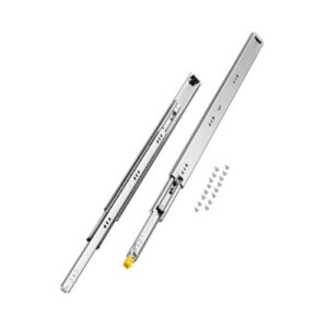 VEVOR 1 Par de Correderas para Cajones de Extensión Completa, Capacidad Carga 113,4 kg, Rodamiento de Bolas con Riel Deslizante para Cajones de Montaje Lateral con Bloqueo, 750 x 53 x 19,5 mm