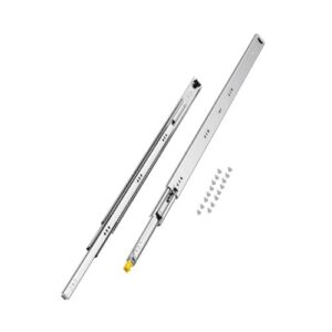 VEVOR 1 Par de Correderas para Cajones de Extensión Completa, Capacidad Carga 113,4 kg, Rodamiento de Bolas con Riel Deslizante para Cajones de Montaje Lateral con Bloqueo, 950 x 53 x 19,5 mm