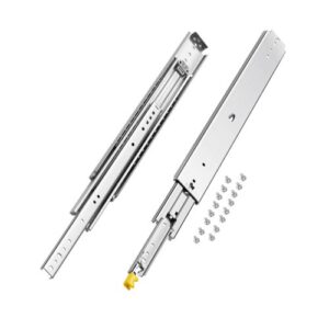 VEVOR 1 Par de Correderas para Cajones de Extensión Completa, Capacidad Carga 226,8 kg, Rodamiento de Bolas con Riel Deslizante para Cajones de Montaje Lateral con Bloqueo, 610 x 76 x 19,5 mm