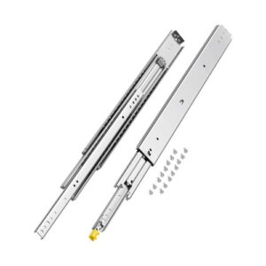 VEVOR 1 Par de Correderas para Cajones de Extensión Completa, Capacidad Carga 226,8 kg, Rodamiento de Bolas con Riel Deslizante para Cajones de Montaje Lateral con Bloqueo, 763 x 76 x 19,5 mm