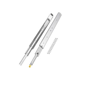 VEVOR 1 Par de Correderas para Cajones de Extensión Completa, Capacidad Carga 226,8 kg, Rodamiento de Bolas con Riel Deslizante para Cajones de Montaje Lateral con Bloqueo, 1015 x 76 x 19,5 mm
