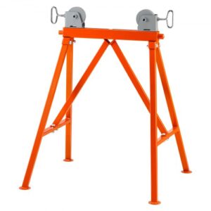 VEVOR Soporte de rodillos con cabezal de rodillo Soporte de rodillos de capacidad de carga de 1134 kg Soporte de rodillos de acero #45 Soporte de 5 a 91 cm Soporte de montaje de soporte de trabajo