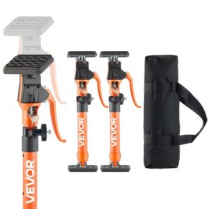 VEVOR Barra de Soporte para Elevador de Armarios, 2 Piezas, Ajustable 40-60 cm, Varilla Telescópica Rápida Resistente de Acero, Carga de 100 kg para Instalar Armarios y Levantar Paneles de Yeso